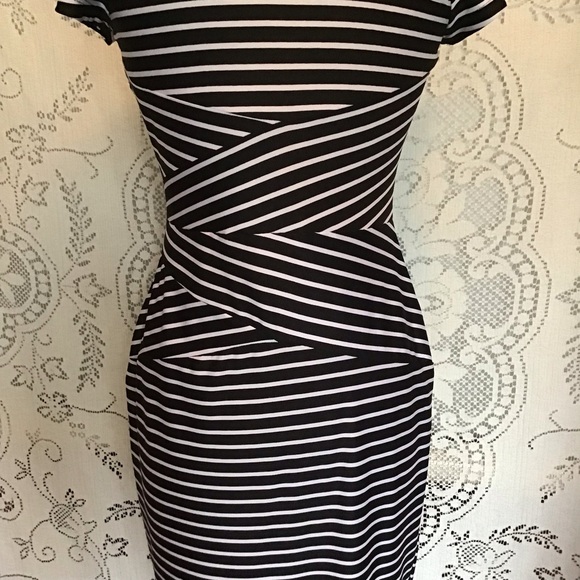 NWOT, Striped Bodycon Midi Dress - Picture 5 of 8